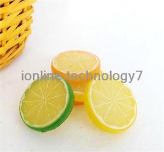 50pcs Fake Lemon Slice Garnish Artificial Fruit Faux Food House