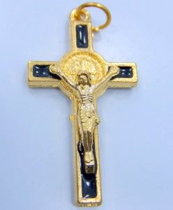 St Saint Benedict Exorcism Protection Cross Crucifix & Prayer Catholic