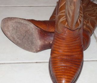 Chisholm ★ Cowboy Western Boots ★ Genuine Lizard Skin Leather