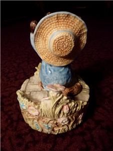 Vintage Beatrix Potter Tom Kitten Figurine Music Box So Cute
