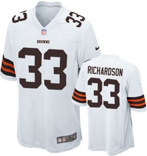  Jersey Away White Game Replica #33 Nike Cleveland Browns Jersey
