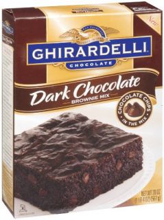 New Ghirardelli Dark Chocolate Brownie Mix 20 Ounce Boxes Pack of 4