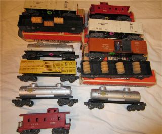 CLASSIC 1950s ERA LIONEL FREIGHT TRAIN CAR LOT ~ 11 Cars Total ~ For