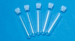 Test Tube Clear Plastic with Cap 11mm x 55mm Pack of 5 Test Tubes