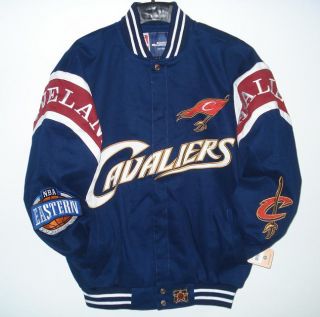 Size 2XL NBA Cleveland Cavaliers Cotton Twill Embroidered Jacket JH