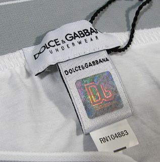 Dolce Gabbana Pure Mens Logo Brando Brief Stretch Cotton D G White