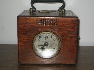 Antique pigeon race timer clock case racing PLASSCHAERT FRERES 48862