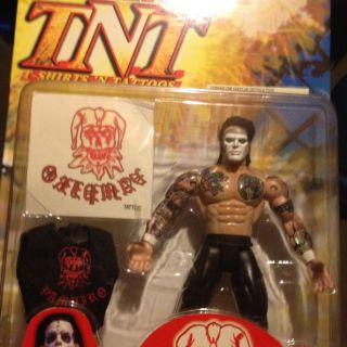 Toy Biz WCW TNT Vampiro w Fabric T Shirt Tattoo Action Figure 2000 WWE