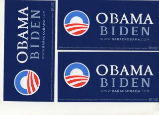 Obama Biden Campaign Bumper Sticker Ready for 2012 Lot of 6
