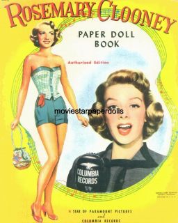Vintage Rosemary Clooney Paper Doll Laser RPRO FreeS W2