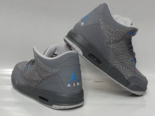 Nike Air Jordan 3 Retro Flip Grey Blue Sneakers Kids GS Sz 7