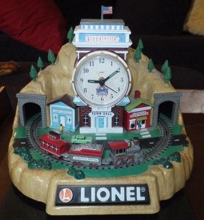 100th Anniversary Lionel Running Train Animated Mantel Alarm Clock