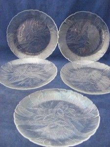 Arcoroc Spring Bouquet Clear Glass Salad Plates