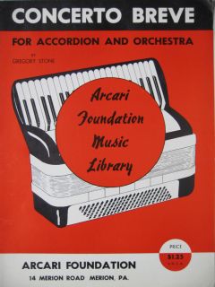 Classical Accordion Music Concerto Breve for Acc Orc