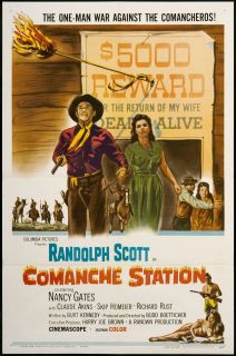 COMANCHE Station 1960 Original U s One Sheet Movie Poster