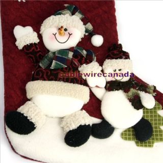  Stocking Snowman Design Santa Sock Decorations Christmas Gifts
