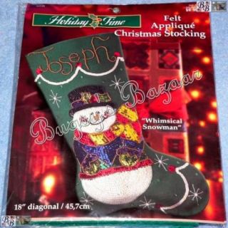 Bucilla Whimsical Snowman Felt Christmas Stocking Kit