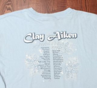 Clay Aiken 2005 Joyful Noise American Idol Tour Authentic Blue Large T