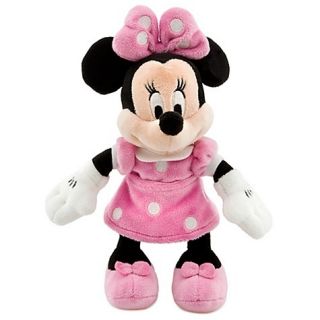 Disney Authentic Pink Minnie Mouse Plush 9 Tall Polka Dot Toy Doll
