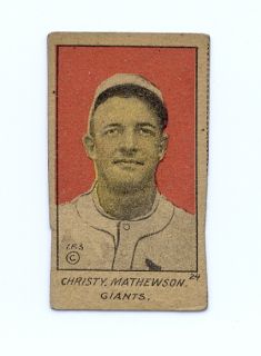 You are bidding on a vintage 1920 W516 1 Hand Cut CHRISTY MATHEWSON