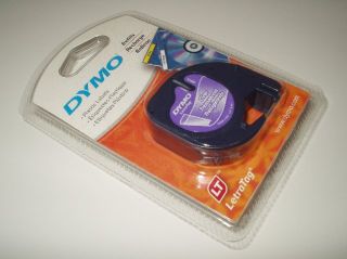 Dymo Letra Tag CLEAR Plastic Labels 1/2 X 13 (12mm X 4m) DYMO 16952