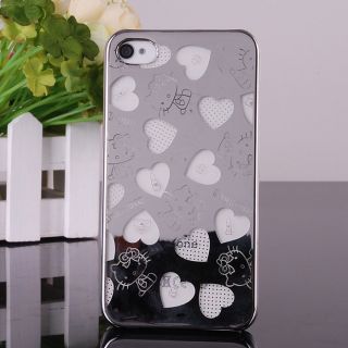 plating silver chrome hard plastic case cover for iphone 4 fashion