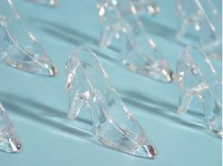120 Clear Cinderella Slippers Wedding Favors Holder