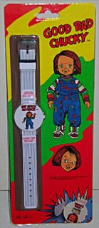 RARE Vintage Childs Play Scary Chucky Good Guy Doll Wristwatch Mint