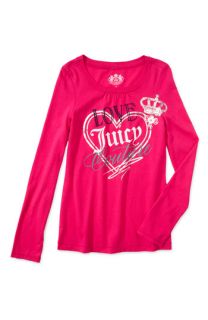 Juicy Couture Raw Edge Logo Tee (Toddler & Little Girls)