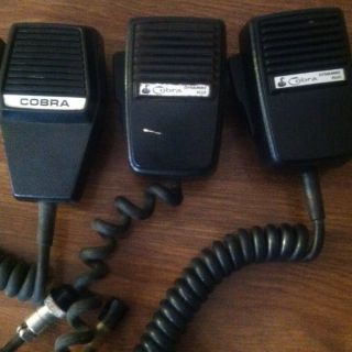 Lot of 3 Cobra CB Radio Microphones Used Vintage Mic