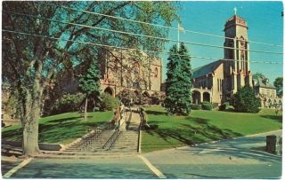  1960s GLEN COVE NY LI ST PATRICK S ROMAN CATHOLIC CHURCH VIEW POSTCARD
