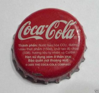 Coca Cola Red Soda Bottle Cap Crown Vietnam Coke