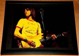 Jeff Beck Fender Stratocaster Framed 70s Live Portrait