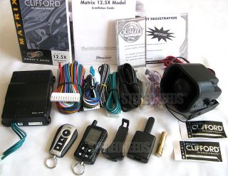 New Clifford Matrix 12 5X 2 Way Pager Car Alarm Security System