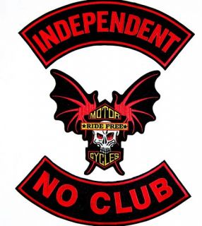 Independent No Club Biker Vietnam Patch Set 11