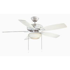 Hampton Bay Gazebo II 52 in Indoor Outdoor White Ceiling Fan