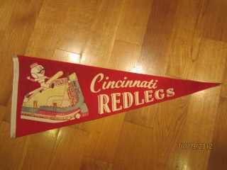 Vintage Cincinnati Redlegs Baseball Felt Pennant