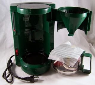 New in Box Gevalia 4 Cup Coffee Maker Pot Green Melitta Kaffe Filters