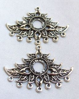 10pcs Antique Silver Plated Chandelier Earrings Finding