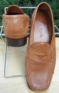 COLE HAAN Grayce Camel Leather Moc Style Loafer/Slide Women Shoe 5.5