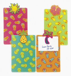 Plastic Small Tropical Clipboards Lot of 4 Clipboards Luau Party