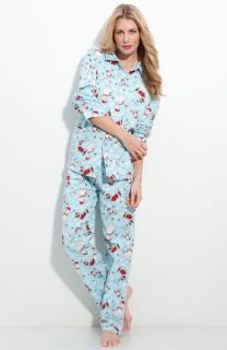 PJ Salvage Santa Paws Flannel Pajama Set