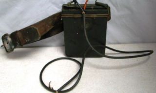 Vtg Coal Miners Coal Mining Safety Light Power Pack & Original Leather