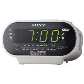 Sony ICF C318 Automatic Time Set Clock Radio White
