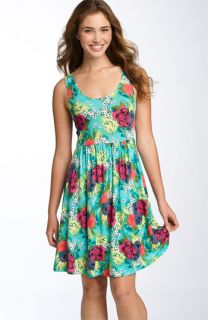 Frenchi® Floral Print Tank Dress (Juniors)