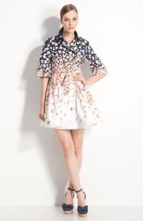 RED Valentino Floral Print Belted Trench