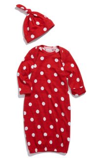 Baby Nay Polka Dot Baby Gown & Hat (Infant)