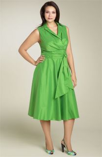 Suzi Chin for Maggy Boutique Sleeveless Wrap Dress (Plus)