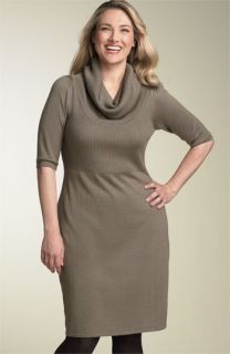 Calvin Klein Cowl Neck Sweater Dress (Plus)