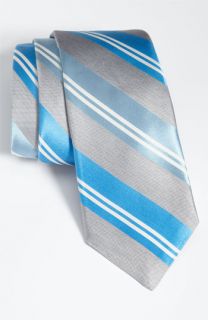 Michael Kors Wide Bar Stripe Woven Silk Tie
